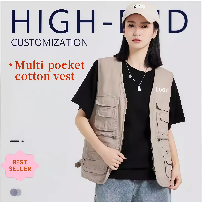 

2025 New Outdoor Fishing Vests Fish Vest Fishing Travel Vest Breathable Multi-pocket Light Fishing Vest Photography Hiking Vest