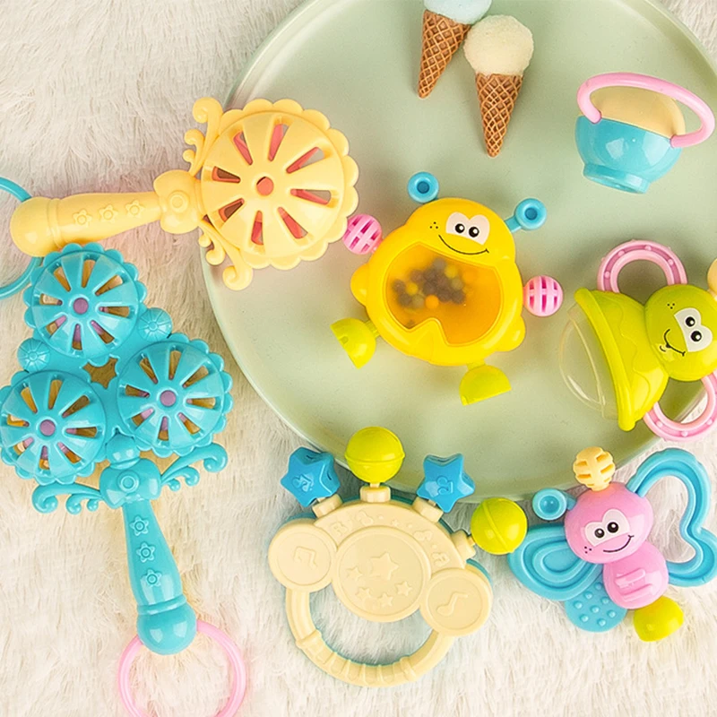 Children's Cute Photo Props Baby Teether Rattle Can Chew Molar Early Education Toys For Small-month-old Babies Newborn Gifts 0-1