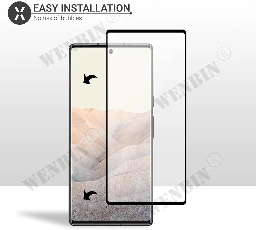 3 Stück gehärtetes Glas für Google Pixel 11 10 9 8 7 6 Pro XL 7A 5A 3 XL gebogener, vollflächiger Displayschutz – Detail 4