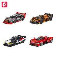 SEMBO Speed Sports Car Assemblage Building Blocks MOC Racing Vehicle, Technical Auto Models Car Construction Set Boys Toys Gifts