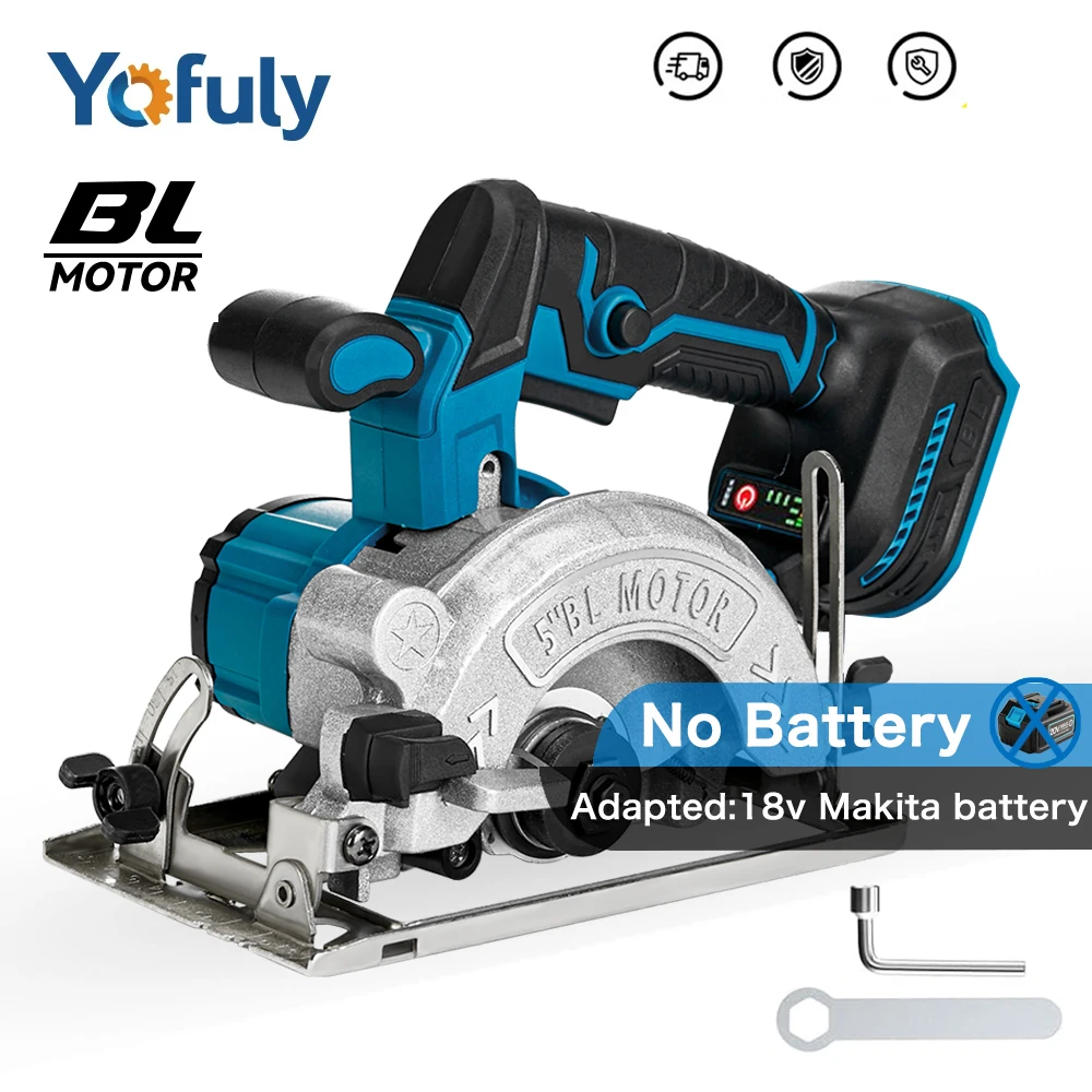 

5 дюймов 125 мм бесщеточная электрическая аккумуляторная циркулярная пила высокой мощности аккумуляторный деревообрабатывающий режущий инструмент для батареи Makita 18 В