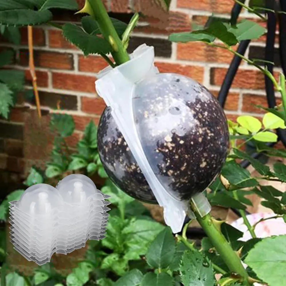 Air Layering Pods Plant Rooting Ball High Pressure Propagation Root Grow Box Graft Breeding Growing Case Planting Nursery Pot