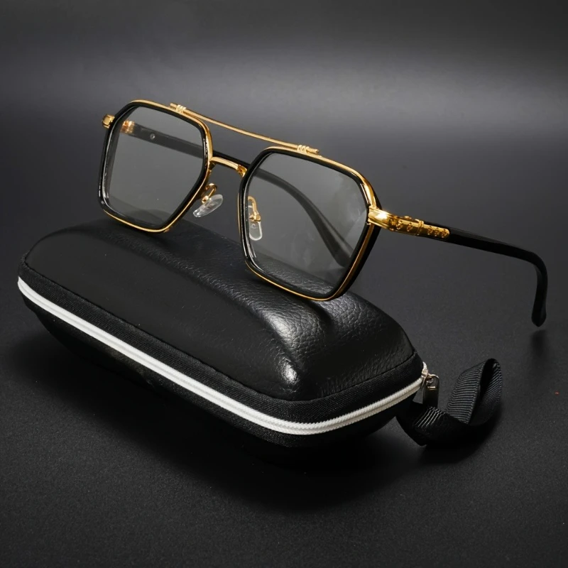 European and American New Fashionable Glasses for Men and Women Decorative Glasses Frame Same Style Steampunk Retro Party