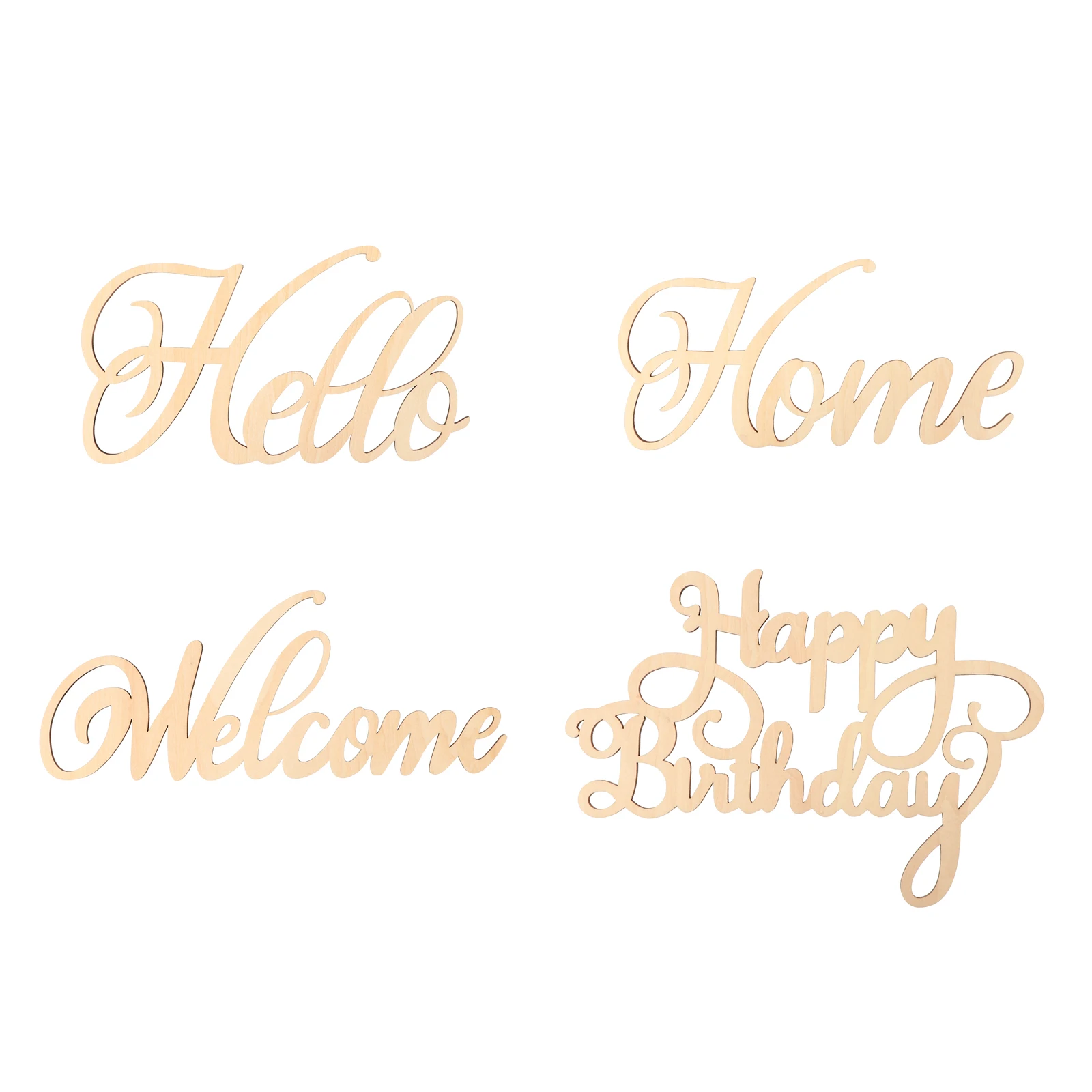 

English Letter Pendant Wood Sign Decoration Unfinished Signs to Paint Wooden Cutouts Crafts Diy Christmas