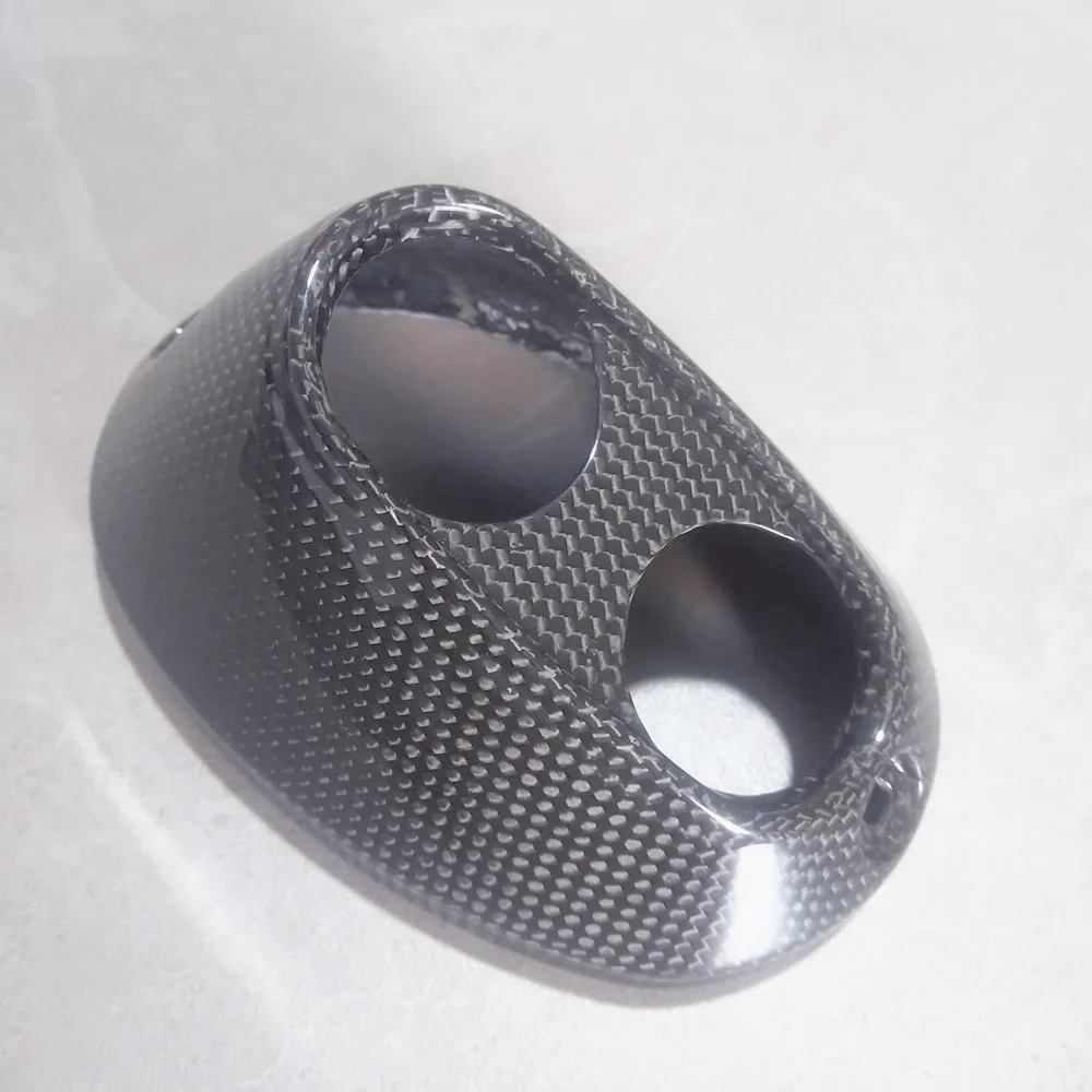 ZC-Motorcycle Carbon Fiber Exhaust Cap End Pipe Cover Cowl For Ducati Desert X 2022 2023 - view 5