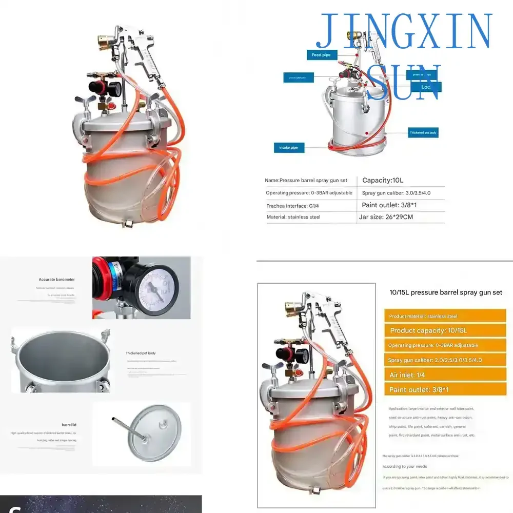 10L Pressure Paint Spray Gun for Water-in-Water Latex Marble Effect Sand Grip Finishes for Wall Painting Equipment Spray