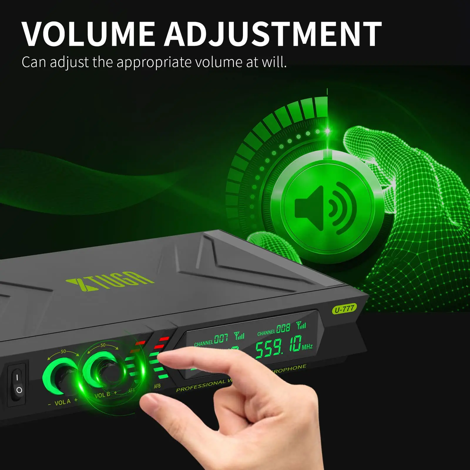 Wireless microphone one drag two dynamic stage home audio microphone k song performance professional live broadcast