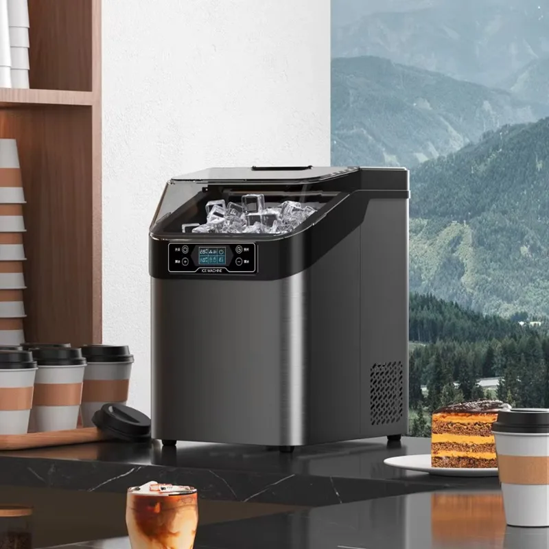 Electric Cube Ice Maker Machine for Home & Hotel Use Portable Stainless Steel Countertop with Factory Price