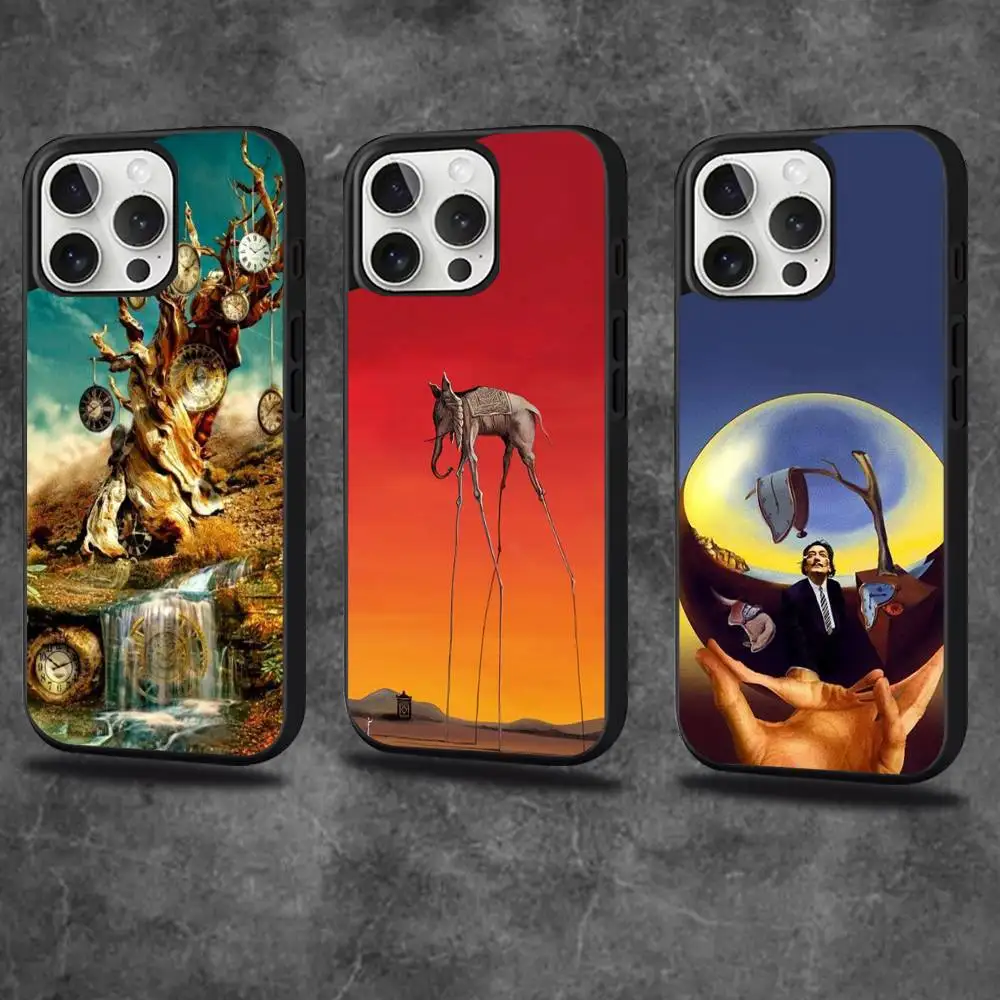 

S-Salvador Art Dali-i For iPhone 11,12,13,14,15,16,17,Pro,Max,Plus,Mini,SE4,E Phone Case With Magsafe Wireless