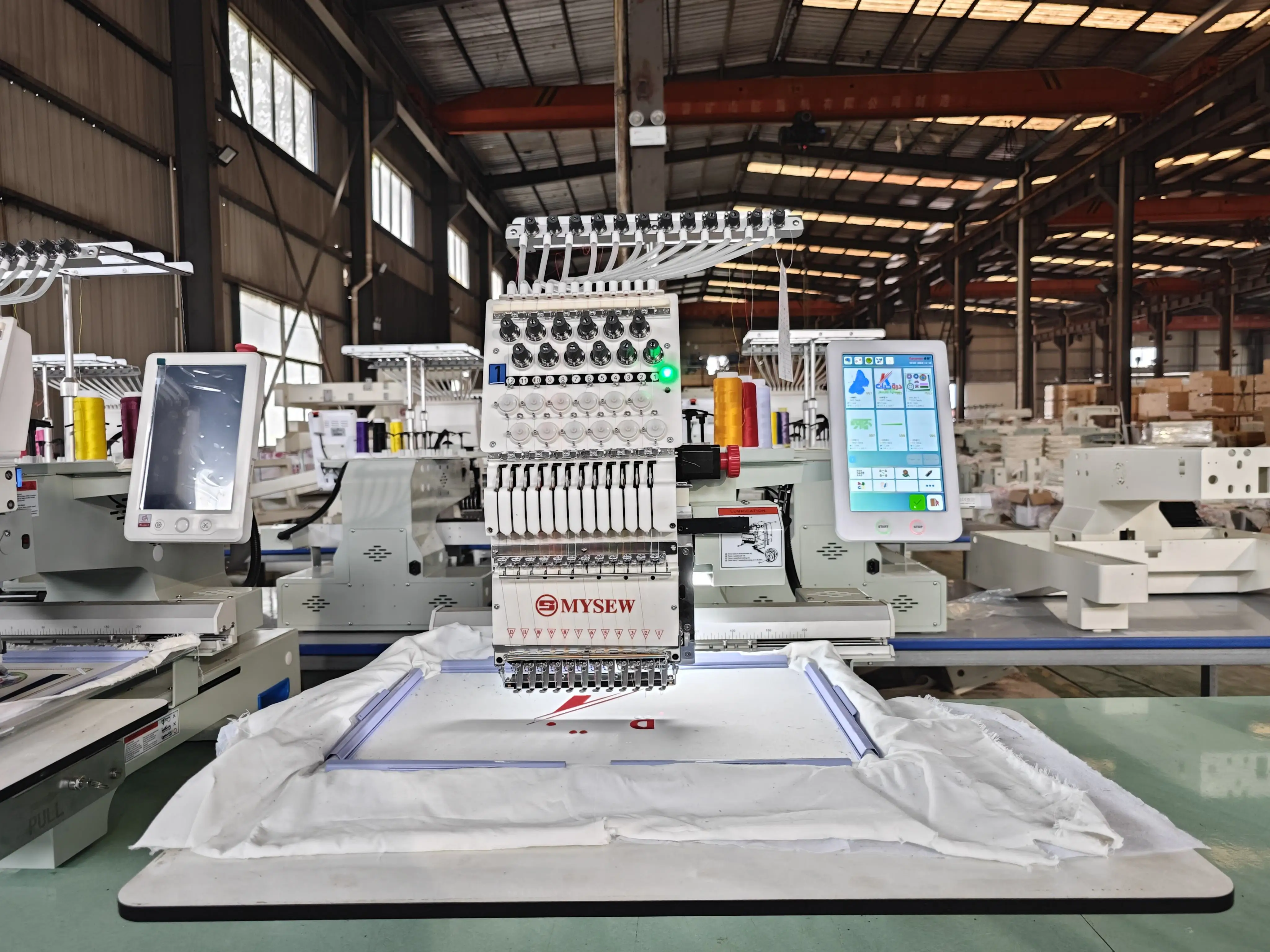 Mysew Mjs1201 High-accuracy Automatic Small Clothing Garment Hat Single Head 12 Needle Computer Industrial Embroidery Machine