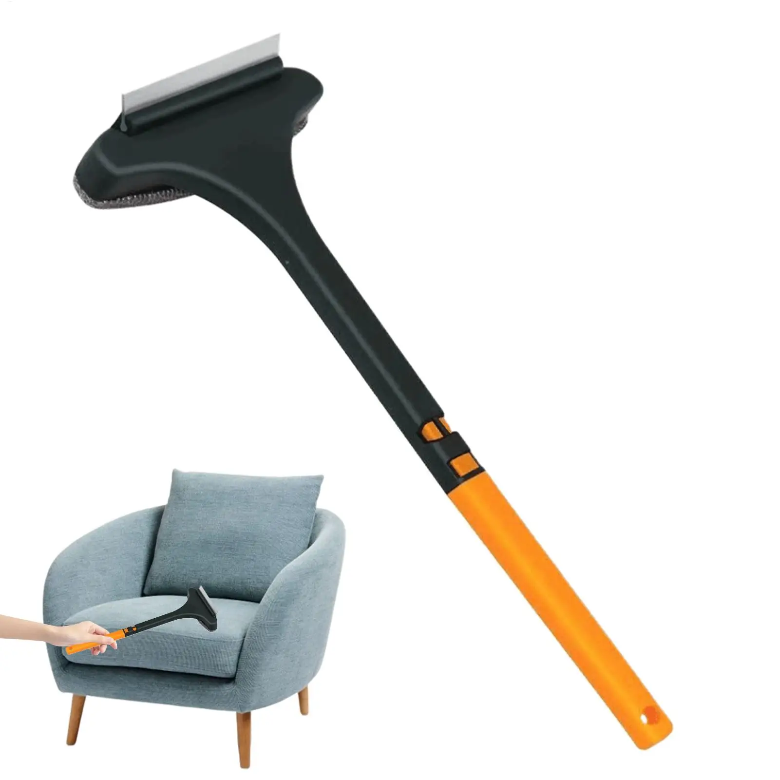 2 in 1 Window Mesh Screen Brush Window Cleaner Magic Broom Wiper Telescopic Long Handle Window Mop Squeegee Wiper Cleaning Tool