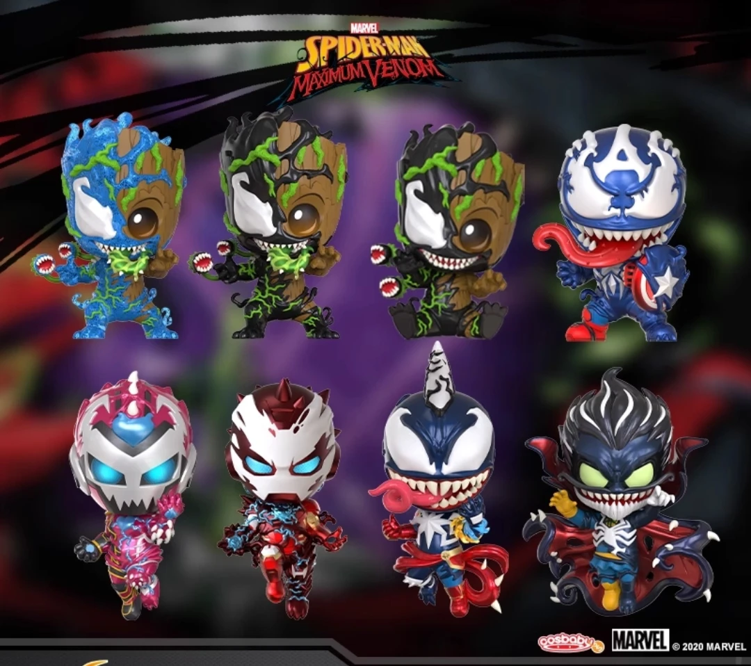 

Original Spider-Man Iron Man Toxic Liquefaction Captain America Doctor Strange Cosbaby Dolls Cartoon Decor Toys Collectible Gift