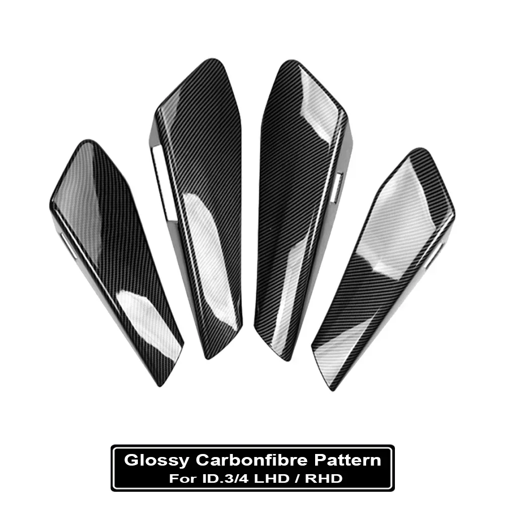 

For VW ID.4 ID.3 RHD LHD 2021 - 2024 ID.6 2022 Carbon Fiber Style Door Handle Armrest Trim Window Lift Panel Cover ID4 ID3 ID6