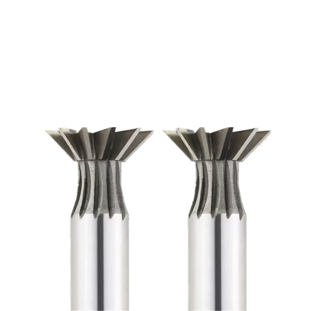 Imagem -02 - Fresadora Dovetail Cnc Router Bit Haste Reta Hss End Mill 45 55 60 Graus