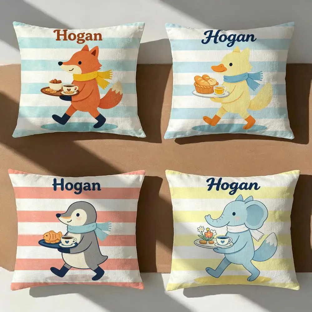 Brand Hogan Cushion Cover Pillow Cover Nordic Minimalist Throw DoubleSided Print Cushion Case for Sofa Bedroom Decor
