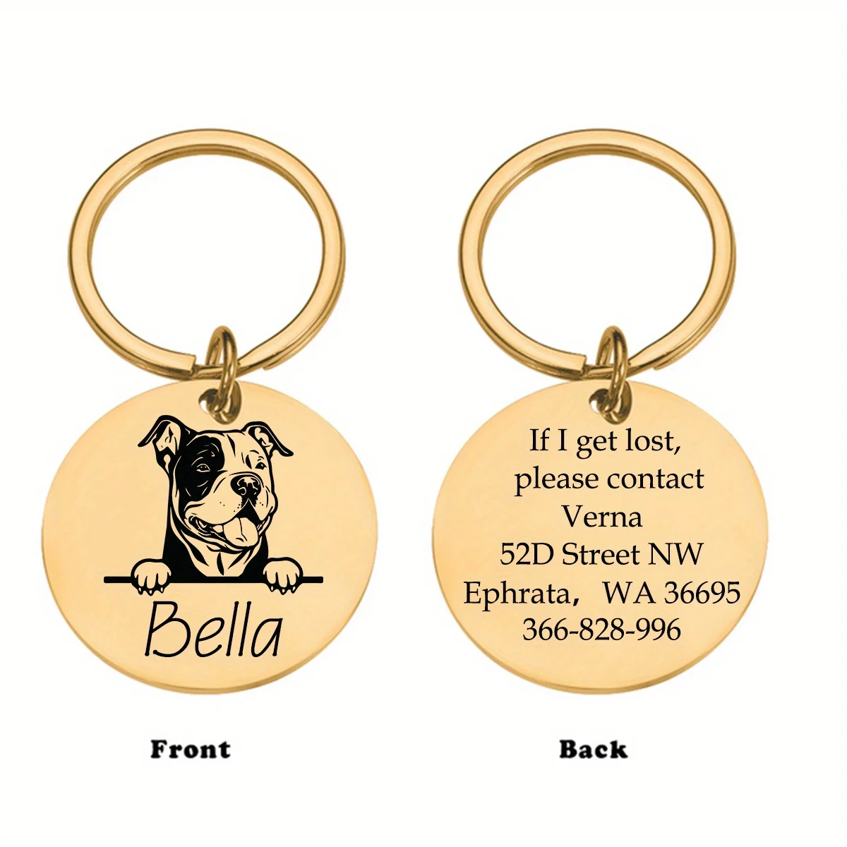 Customizable Pet ID Tags  Custom Engraved with Pets Unique Name and Vital Info Essential for Safe and Easy Animal Identification