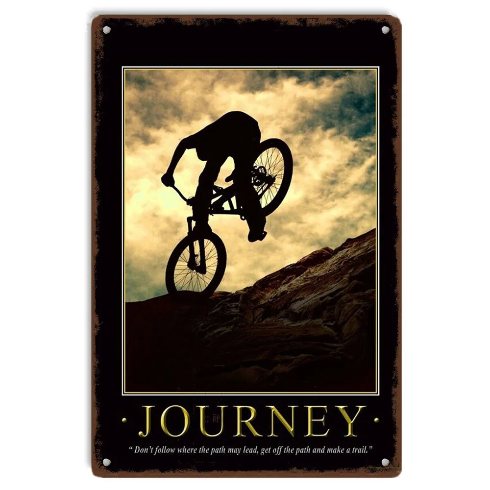 Mountain Road Bike Bicycle Metal Signs for Home Bar Pub Club Man Cave Wall Decor