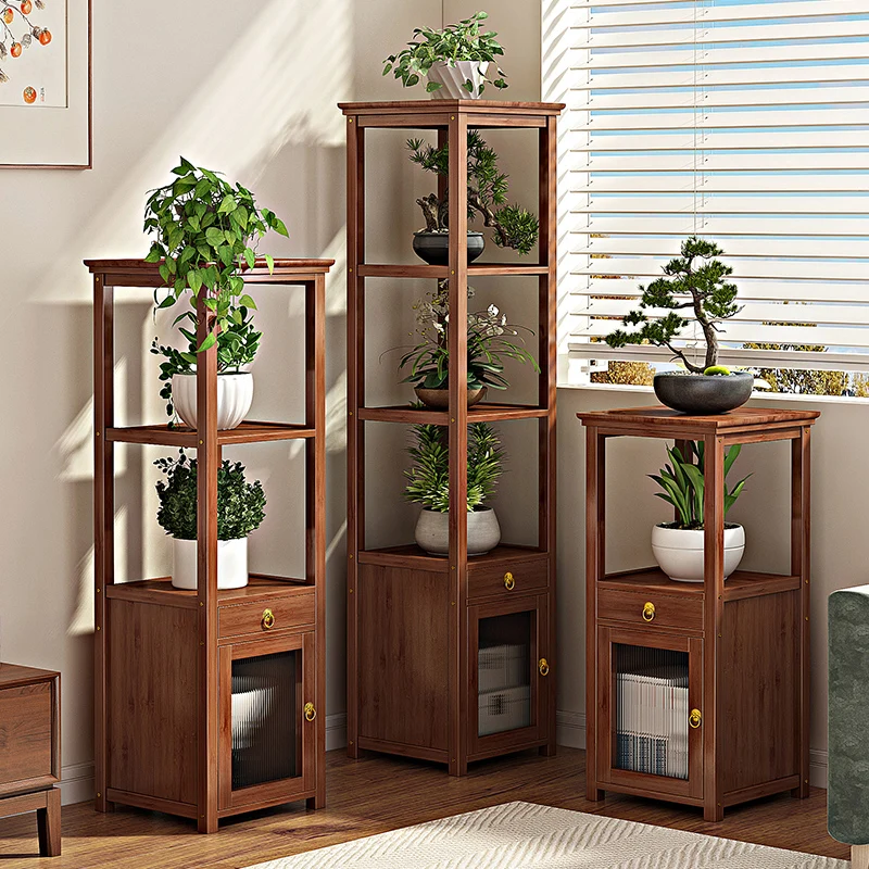 

Garden Pots & Planters Plant Display Stand Flower Storage Repisas Box Shelves Living Room Wooden Corner Repisa Room Decoration