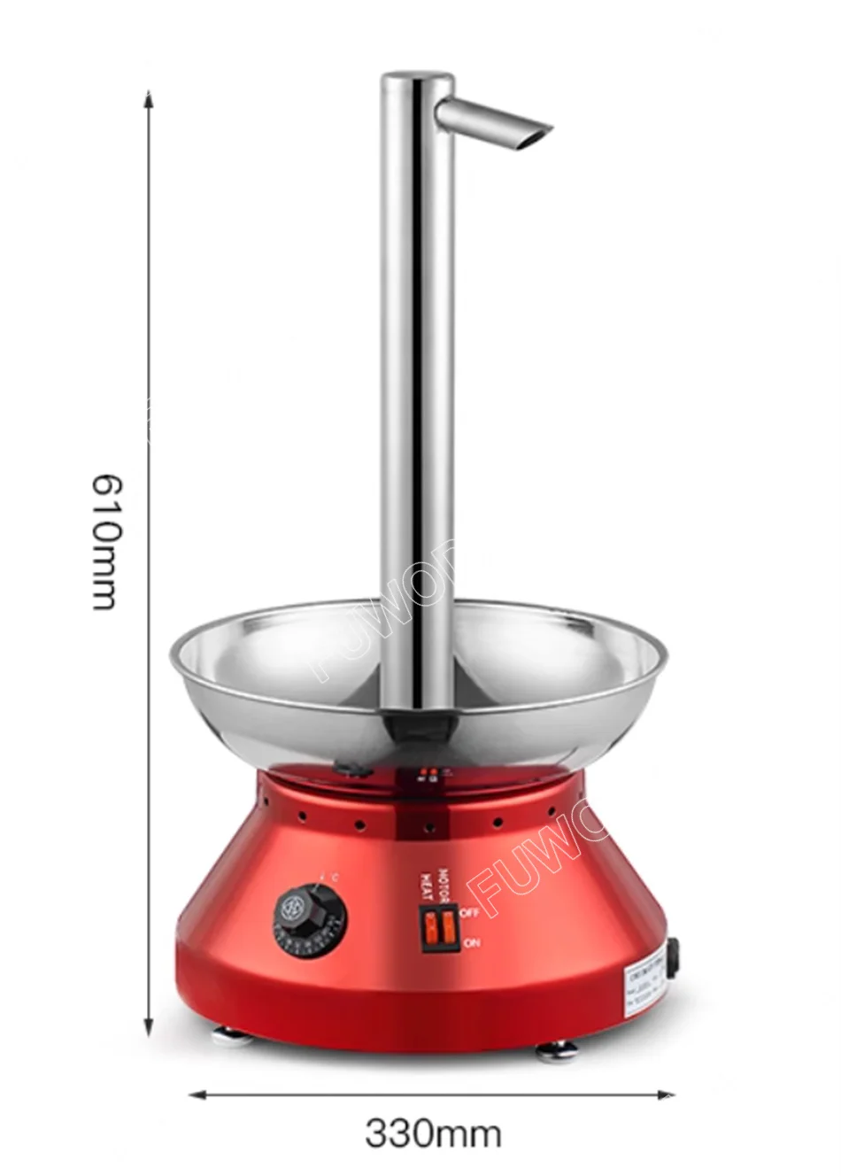 Sall Restaurant Red/Black Chocolate Fountain with Tap Fountain elting Wateall hine for Buffets, Parties, and Eents