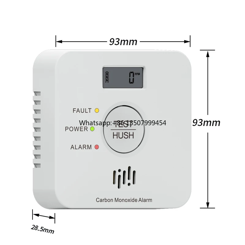 

CE ROHS Desk Stand 1.5V AA Replaceable Battery WiFi Electrochemical Carbon Monoxide Gas Monitor with LCD Screen Manufacturer