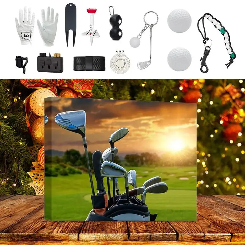 Golf Advent Countdown Calendar Advent Calendar 12 Grids Golf Equipment Adult Men Teen Beginners-Friendly Countdown Calendar