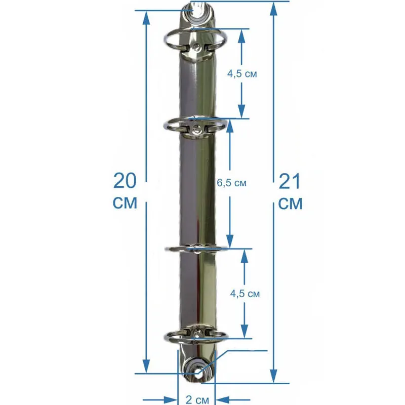 10PCS 4 Rings PR/PD 210-20/25/38 Binder Clip A5