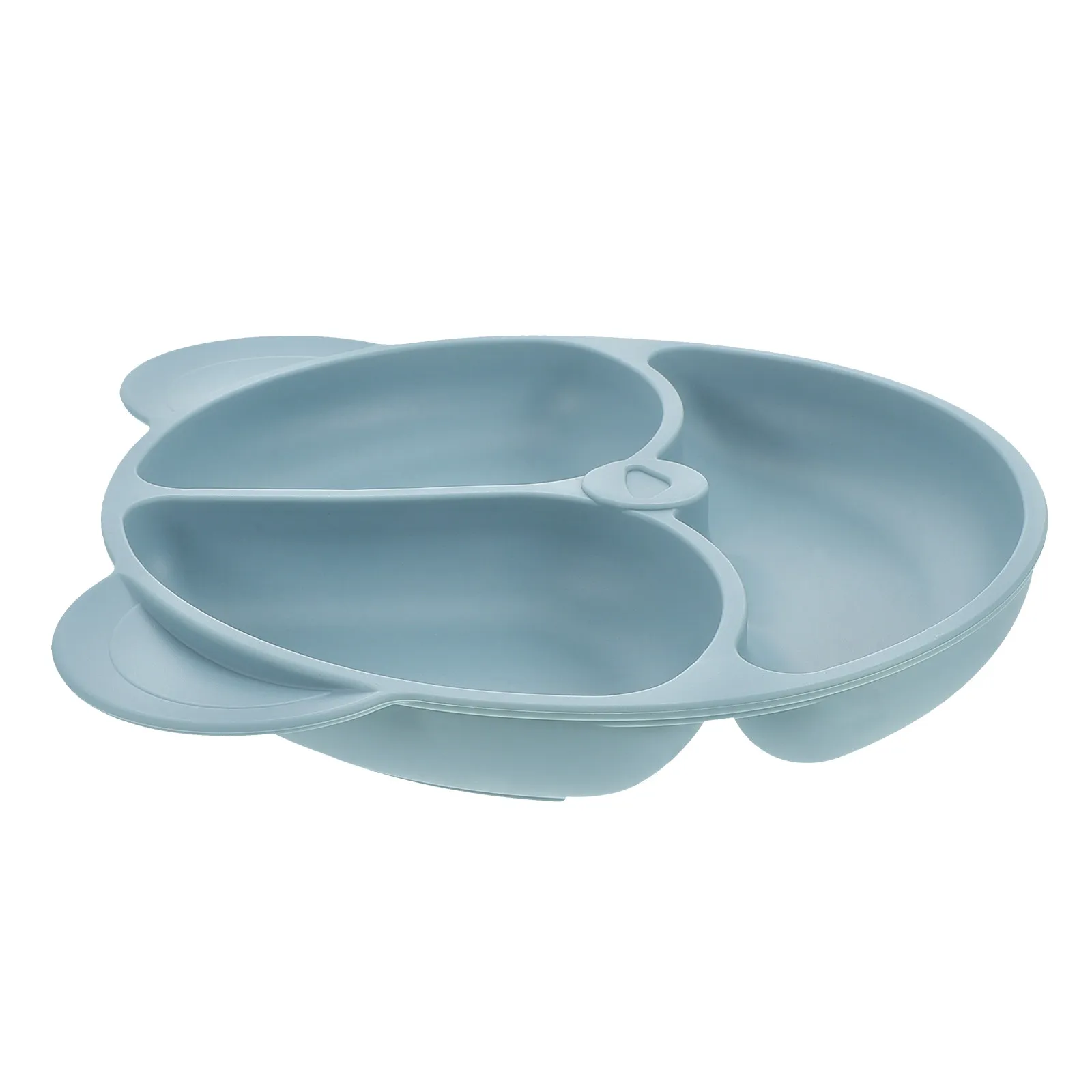 

Silicone Baby Plate Divided Suction Base Infant Feeding Tray Toddler Eating Plate Food-Safe Durable Easy Clean For Indoor