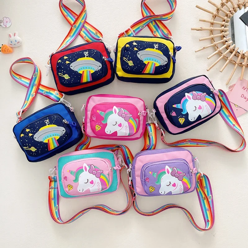 Bolso cruzado para niños, bolsos de unicornio de dibujos animados para niñas, bolsos de hombro, monedero y bolsos de moda, bolsos para madres y niños para niñas