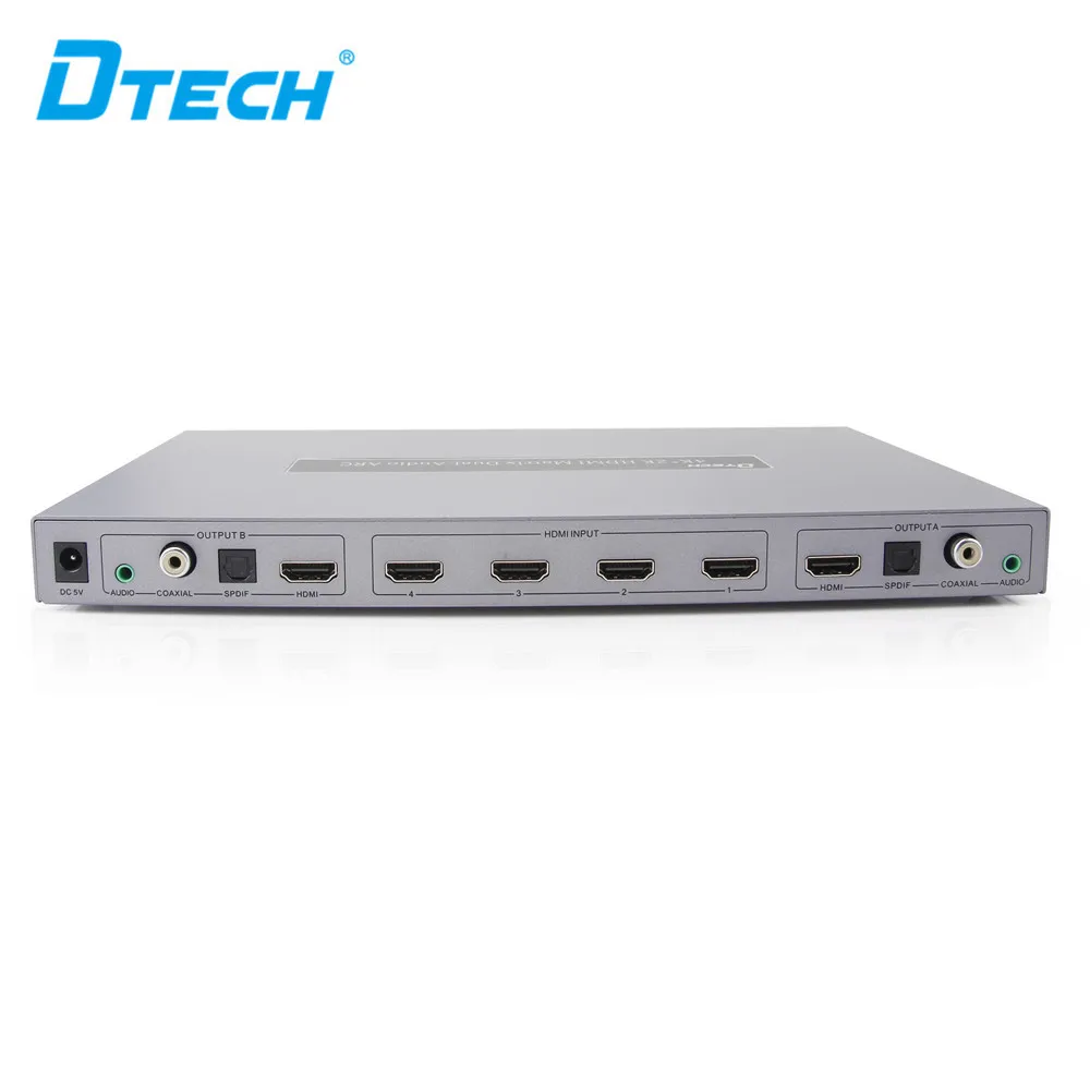 Dtech 3D 4K 4 in 2 Out HDMI 1.4b Matrix 4X2 2 قنوات Audio ARC HDMI Matrix مع IR #3