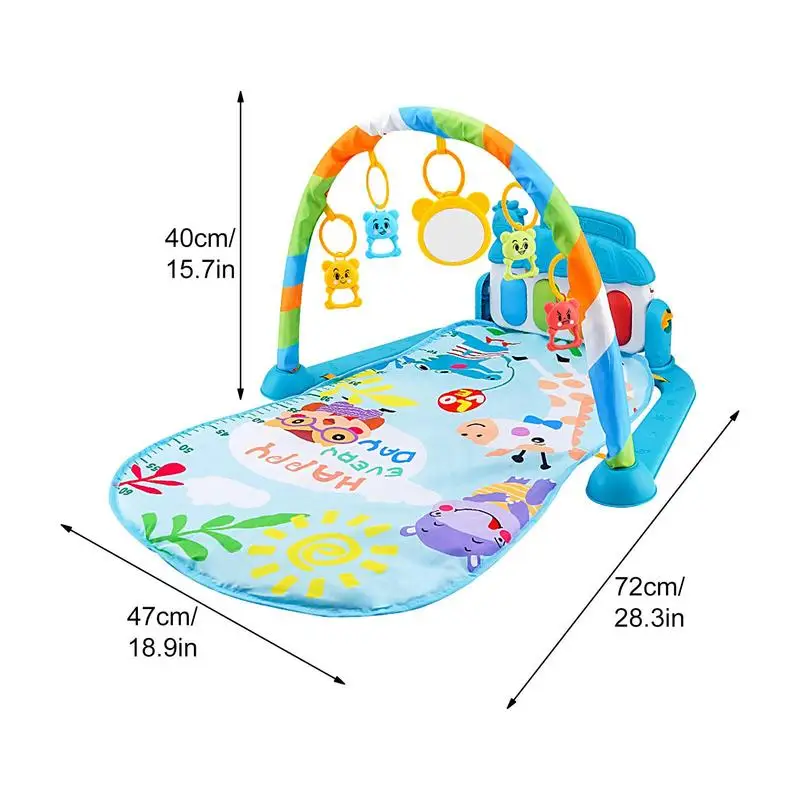 Toddler Play Gym Colorful Toys And Music Activity Gym For Toddler Non-slip Playmat Activity Gym For Toddler Play For 3-6-12