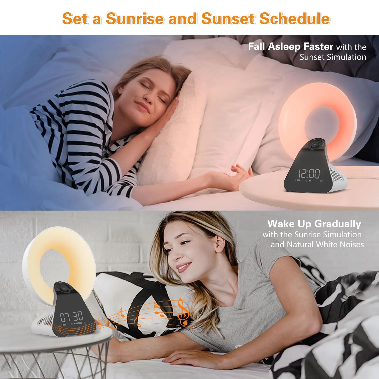 Light Therapy Lamp with Bluetooth Speaker 10000 Lux 3 Timing Mode Bright Sun Lamps Remote Control Stepless Brightness Lift Mood