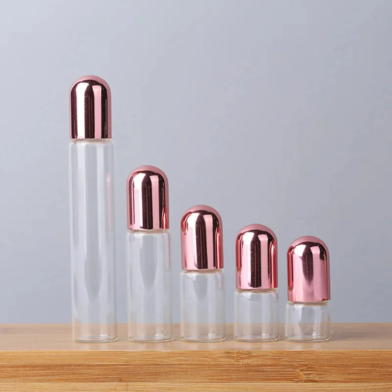 Essential Oil Roller Bottles10ml/5ml/3/2ml/1ml with Metal Roller Ball for Fragrance Travel Refillable Glass Empty Perfume Bottle