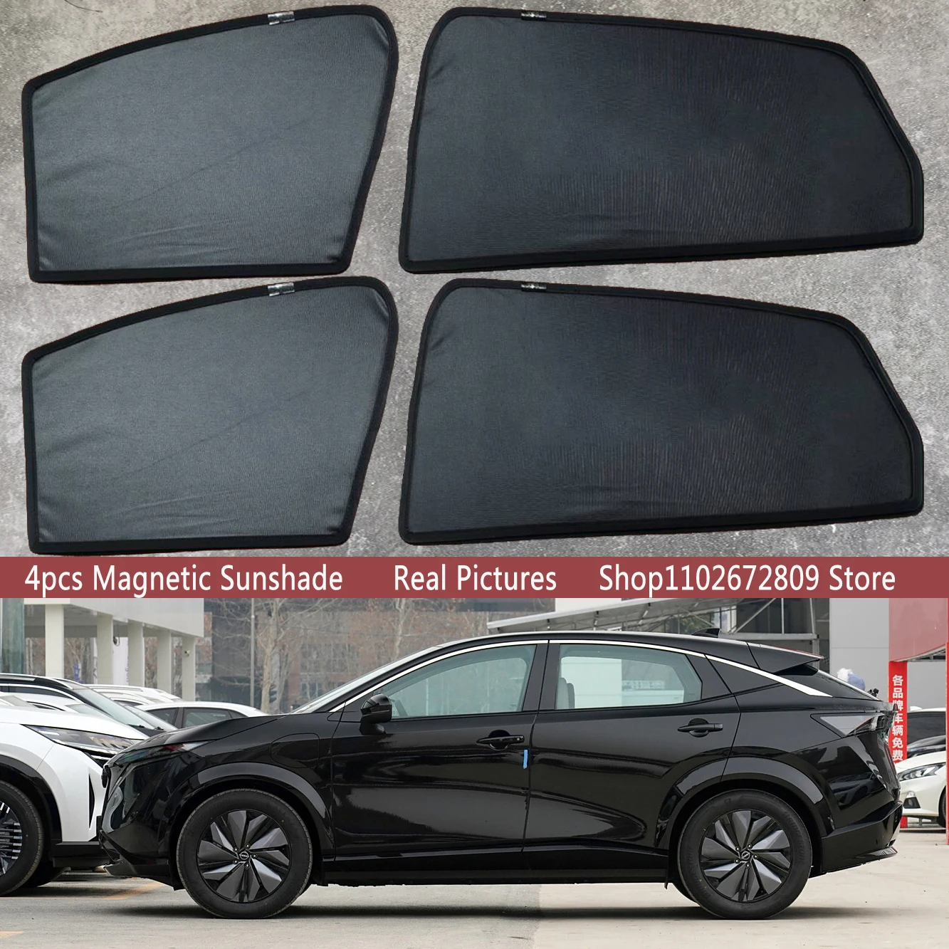 Magnetic Car Sunshade Shield Front Windshield Frame Curtain Sun Shades  for Nissan Ariya FE0 EV 2022 2023 2024 2025 Accessories