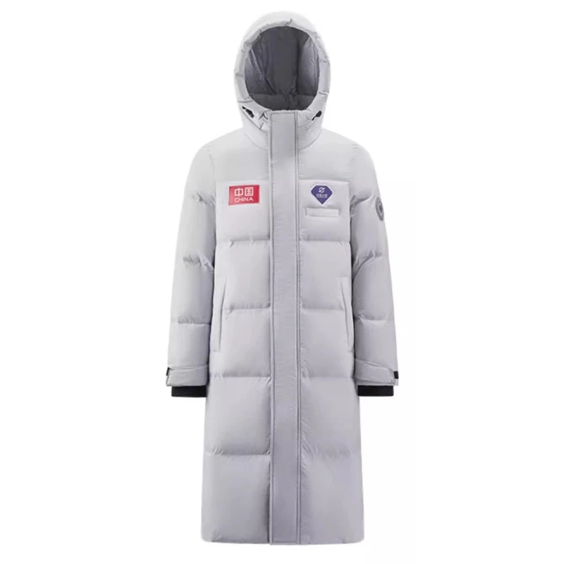 سترة Chericom Rocket طويلة مع فتحة بسحاب وأساور مقاومة للرياح وجيوب مائلة معطف ثقيل الوزن Y299078Y