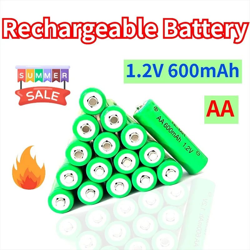 

AA 1.2V 600mAh NI-MH rechargeable battery for camera microphone flashlight remote control MP3/MP4 player electric shaver