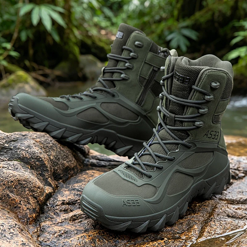 Men Tactical Boot Casual Ultrallight Training Safety Work Waterproof Outdoor Male Army Boots Rapid Response Ankle Hunting Boots