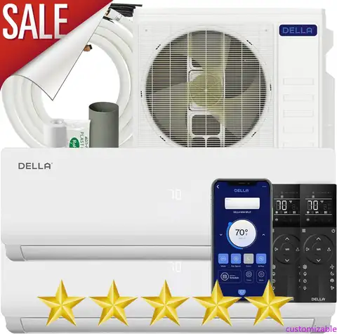 Customizable 28K BTU ODU 2 Dual Zone 18K 18K BTU Wifi Mini Split Air Conditioner & Heat Pump Work with Alexa 20 SEER2 208-