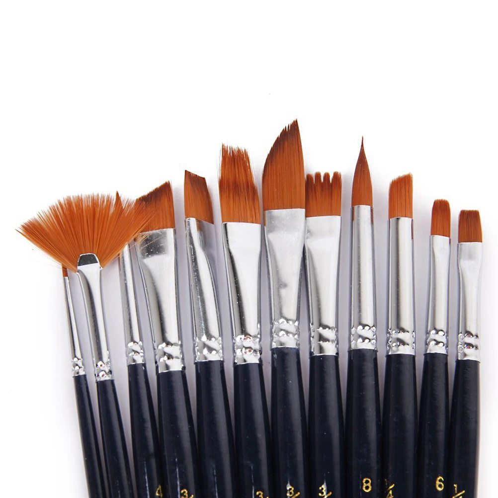 

12 Pcs Wooden Brush Child Watercolor Pens Large Round Paintbrush