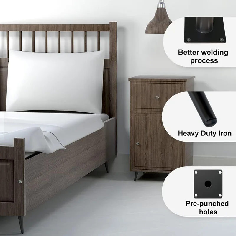 4 قطعة أقدام الأثاث ، 15 سنتيمتر أرجل معدنية مخروطية الشكل ماتي الأسود لخزانة أريكة الجدول كرسي خزانة الأريكة العثمانية المنزل DIY المشاريع