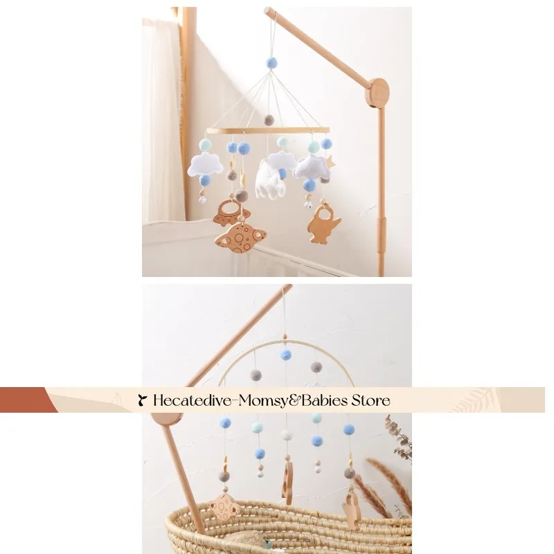 【Must Have】 Sonagli e cellulari per bambini Mobile per culla in legno con cielo stellato ​   giocattoli educativi set neonato mini decorazioni cose per bambini