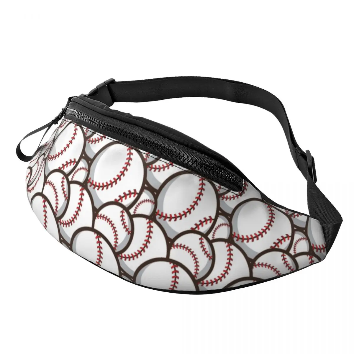 

Custom Baseball Softball Ball Sport Pattern Fanny Pack Women Men Cool Crossbody Waist Bag for Camping Biking Phone Money Pouch