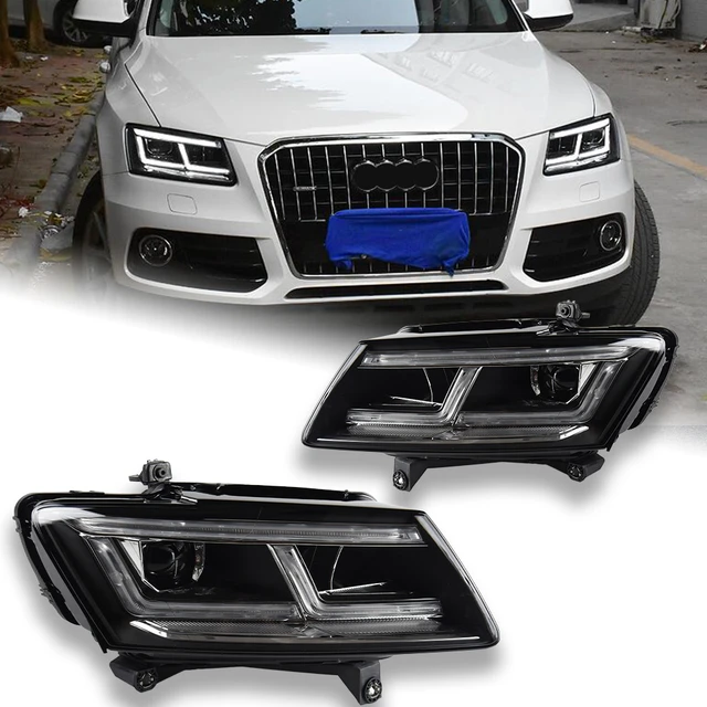 Akd用カースタイリングアウディQ5ヘッドライト2009-2018 Q5 ledヘッドライトプロジェクターレンズsiginal  drlヘッドランプ自動車アクセサリー - AliExpress