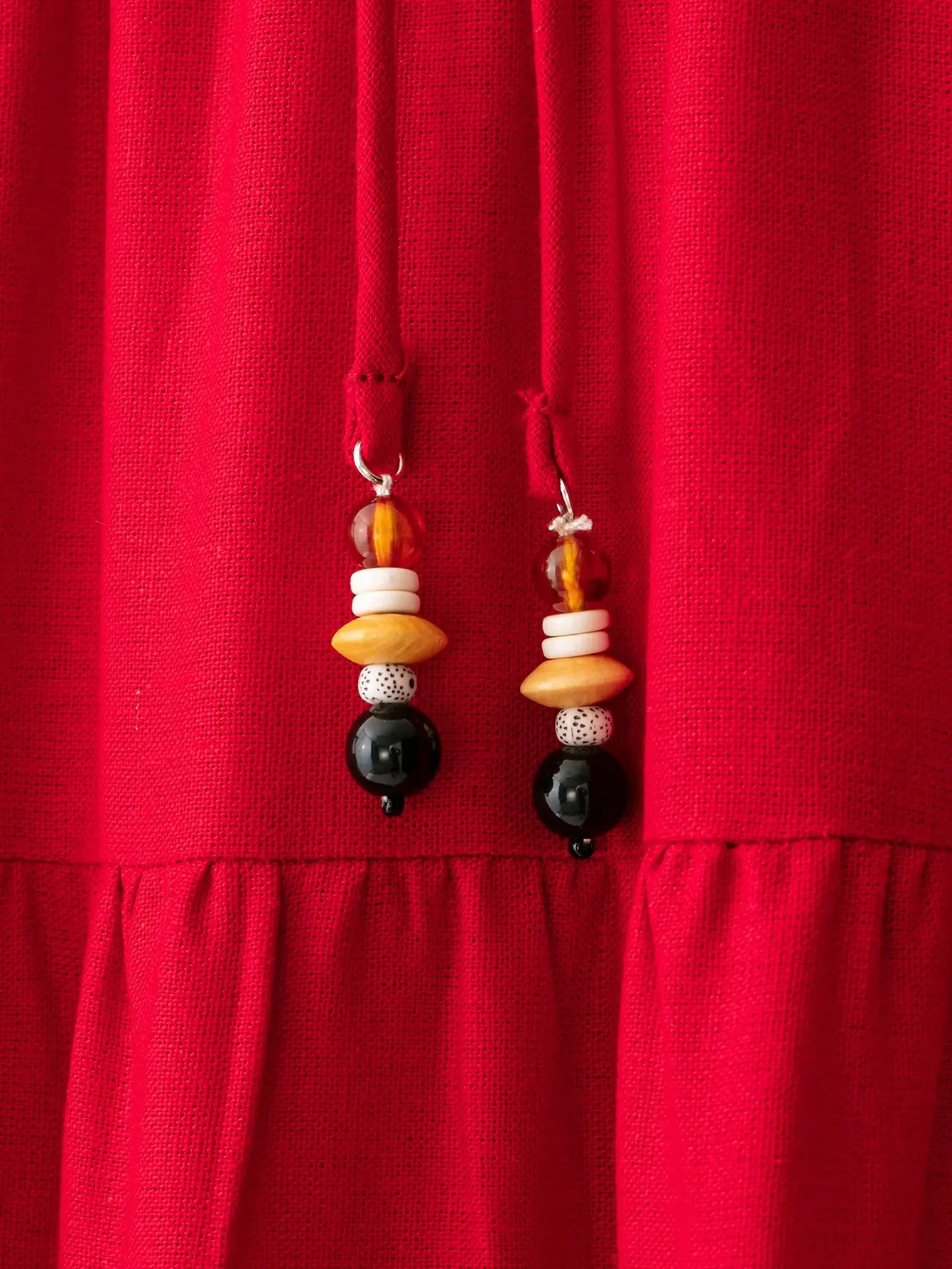 KONDALA Schicke Sommerliche Sexy Rote Damenanzüge mit Neckholder-Plissee-Weste + Langer Midirock mit Kordelzug – Modische Urlaubssets für Damen 2026 – Detail 21