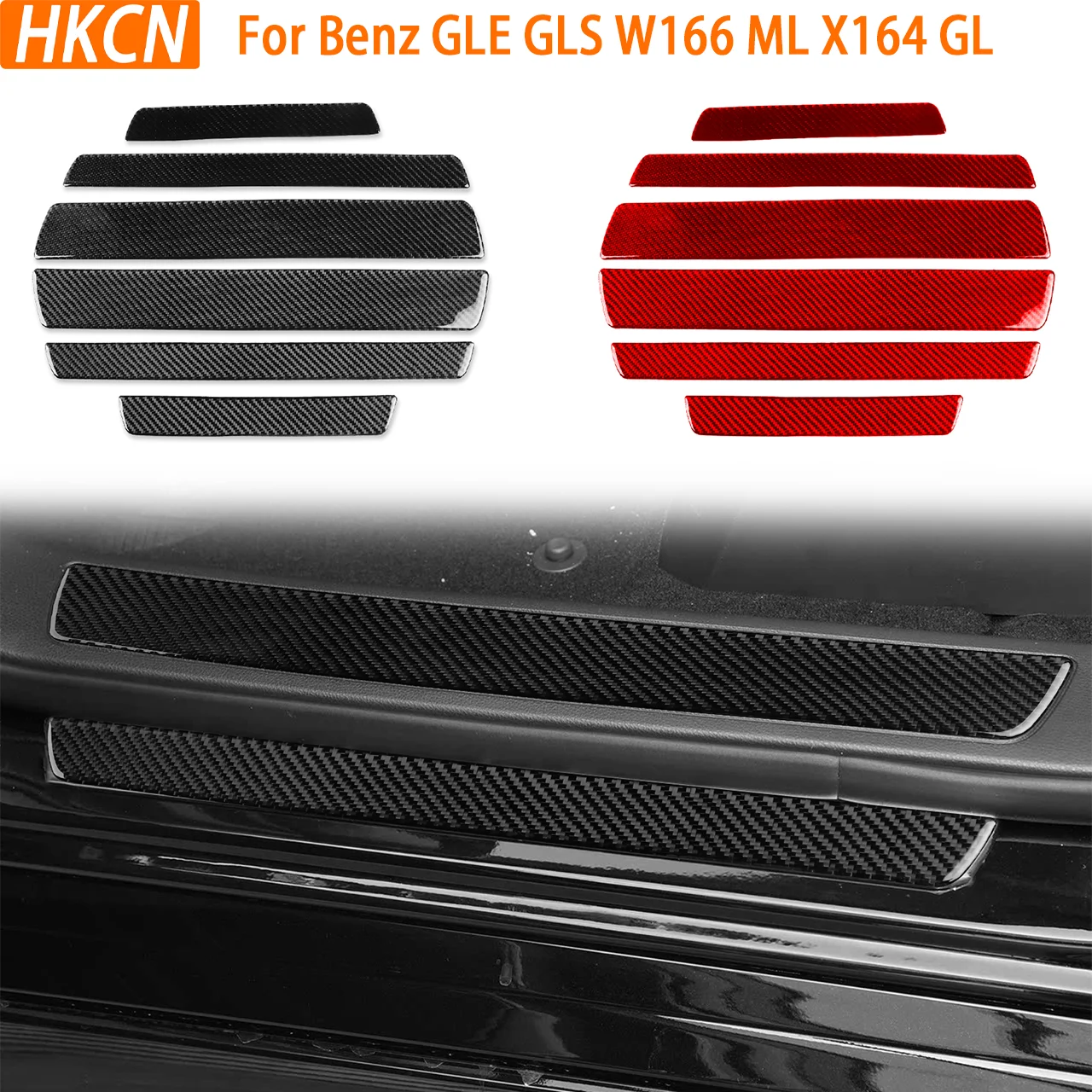 

Декоративные наклейки из карбона для накладок на пороги Mercedes-Benz GLE GLS W166 ML X164 GL, аксессуары для интерьера автомобиля