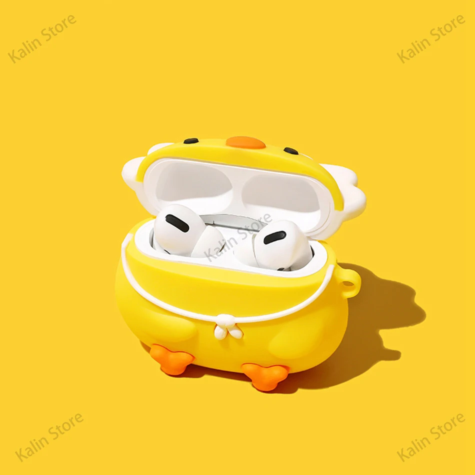 Silicone fones de ouvido caso para airpods pro 2 3 bonito 3d dos desenhos animados bluetooth fone de ouvido capa protetora para vagens ar