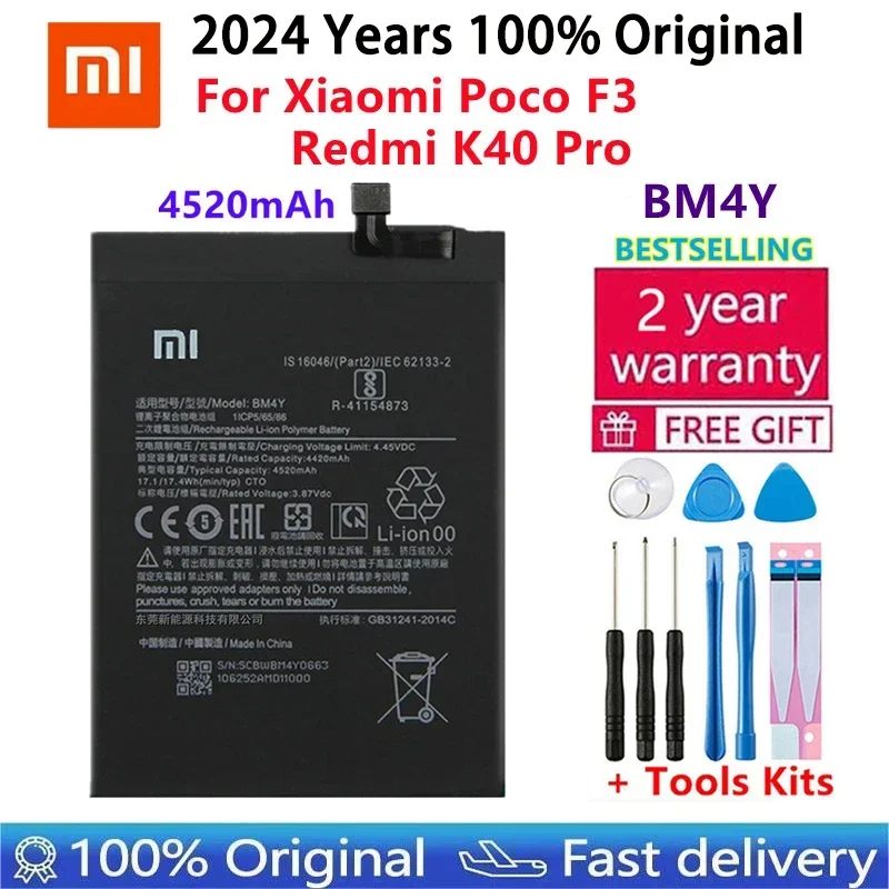 Original For Xiaomi Redmi Note POCO M2 F3 M3 X3 X4 X5 A3 K30 K40 7 7A 8 8T 9 9T 9S 10 10T 10S 10X 11 11T 12 12T Lite Pro Battery