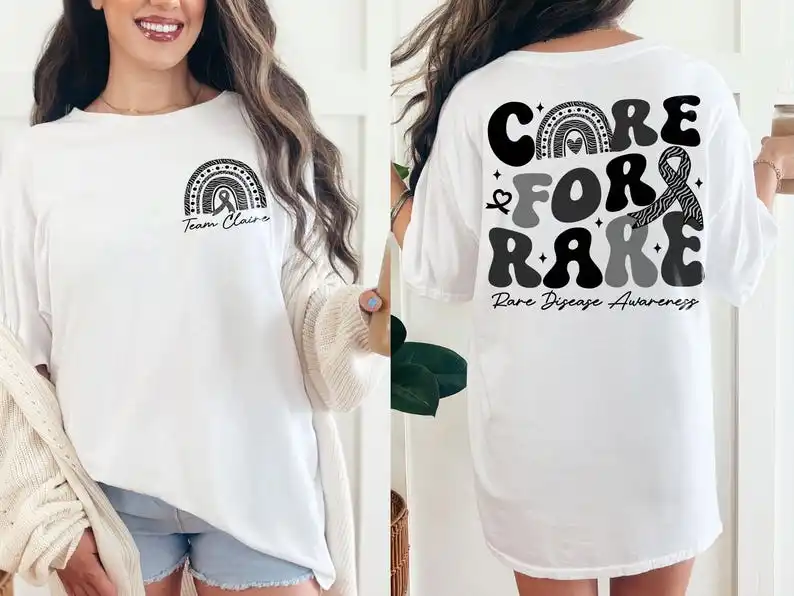 Care For Rare Shirt, Rare Disease Day Zebra Ribbon ,  Disease Support Shirt, Chronic Illness  T-shirt