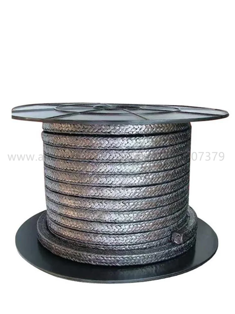 1 Meter 6x6mm Graphite Braided Packing Graphite Wire Rod Pump Valve Seal Graphite Stuffing Sealing Graphite Gland Packing Rope