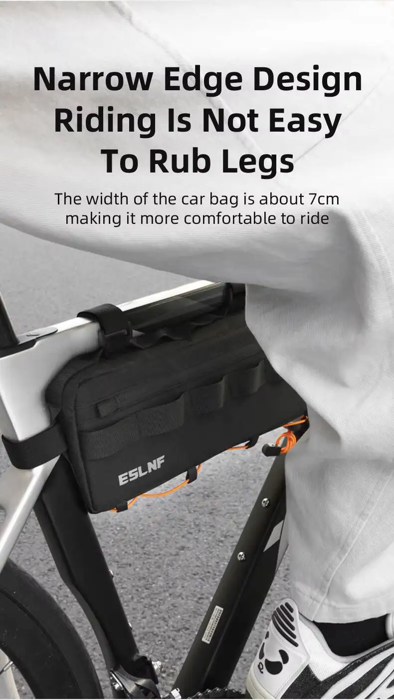 ESLNF Fahrrad-Oberrohrtasche für Fahrräder, große Kapazität, stabile Befestigung, langlebige, wasserdichte Innentaschen für Werkzeuge, Telefone – Detail 11