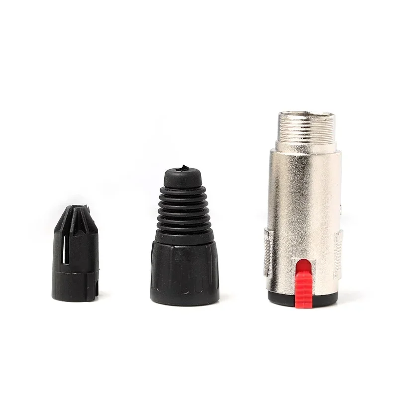 2pcs 6.35mm Stereo Jack 1/4 Inch TRS Female Connector Microphonne MIC Cable Wire Connector with Locking